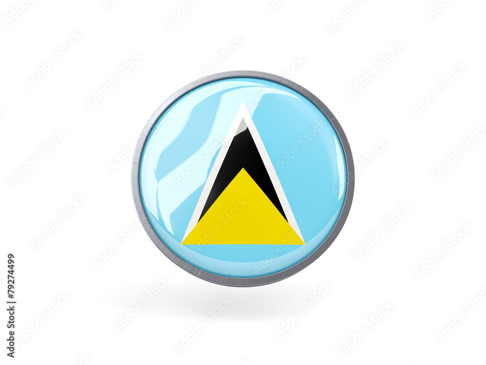 Round icon with flag of saint lucia Round icon with flag of saint lucia