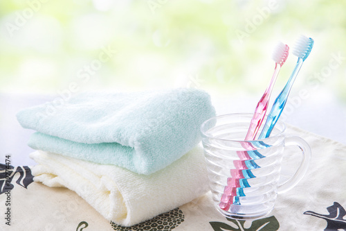 Obraz na płótnie 洗面用具 w salonie