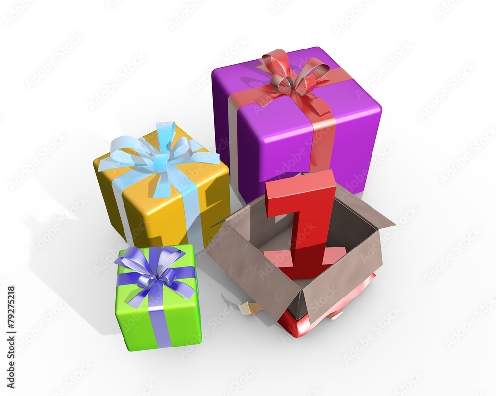 Fototapeta premium Pakjes uitpakken - 1e verjaardag