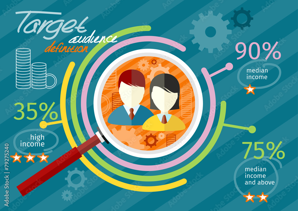 Fototapeta premium Target audience infographic
