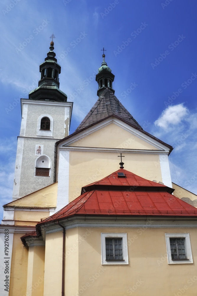 Three churches in Broumov, Czech Republic