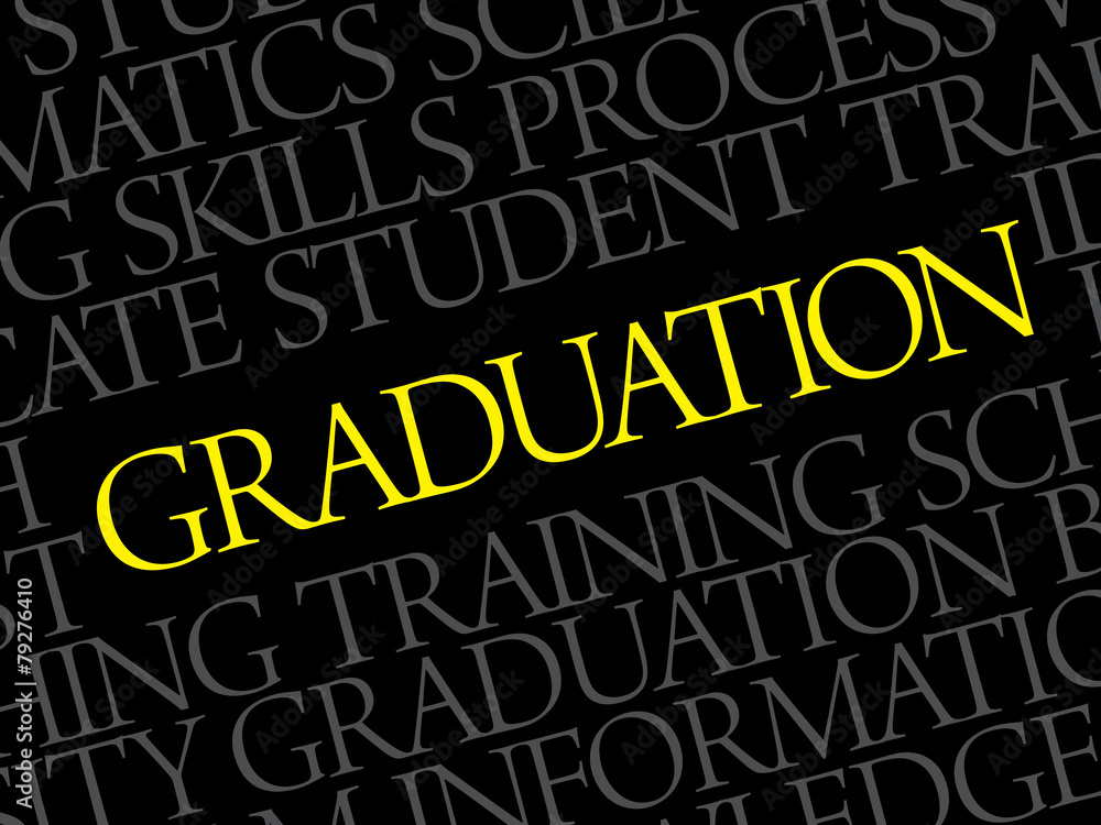 Obraz premium GRADUATION word cloud, education concept