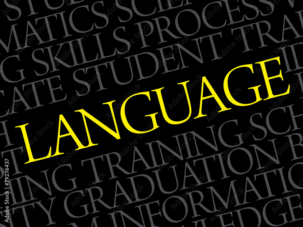 Obraz premium LANGUAGE word cloud, education business concept