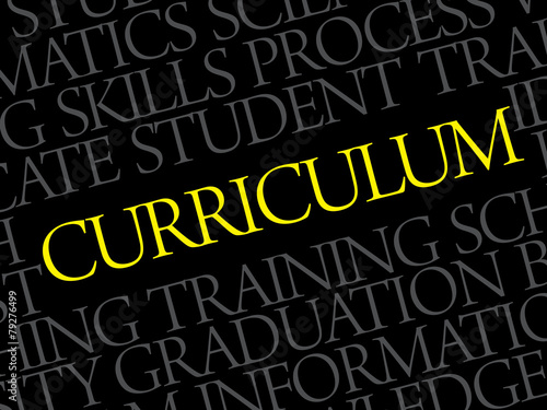 CURRICULUM word cloud, education business concept