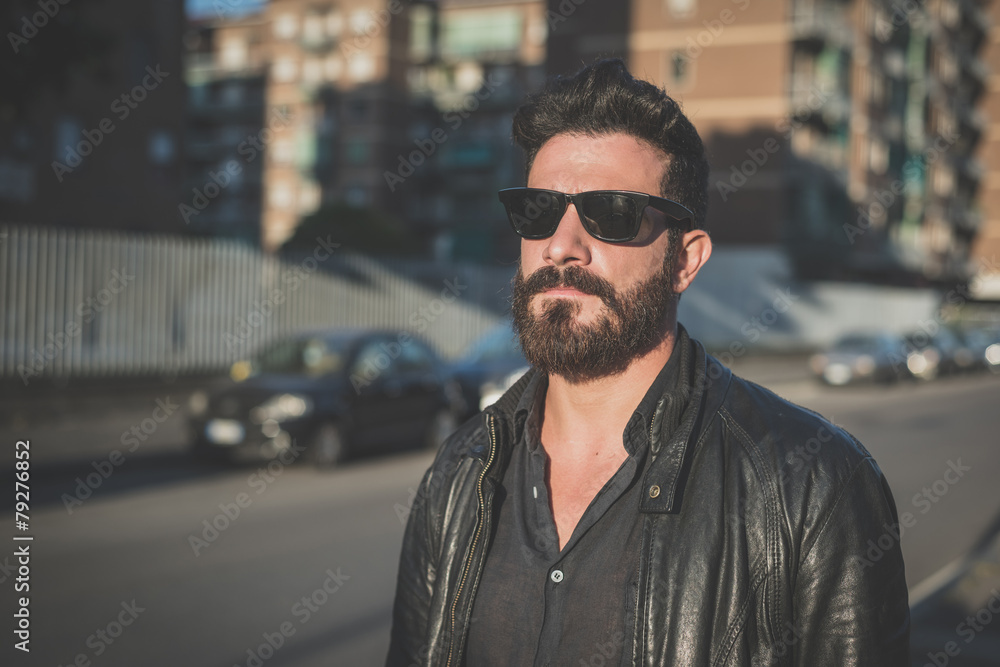 young handsome attractive bearded model man young handsome attractive bearded model man