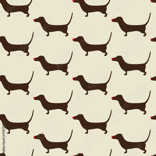 Christmas dachshund Pattern