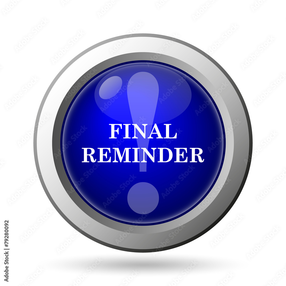 Final reminder icon Final reminder icon