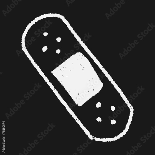adhesive bandage doodle drawing