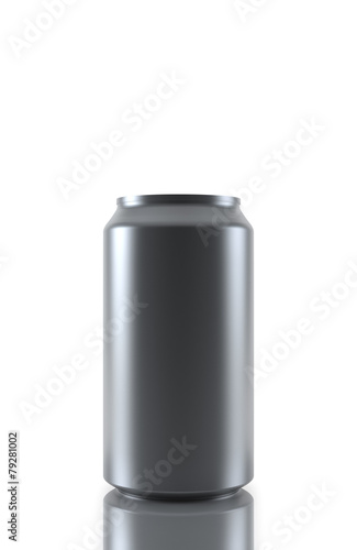 Metal Aluminum Beverage Drink Can isolated on white background