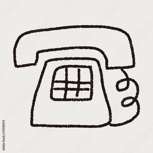 telephone doodle drawing