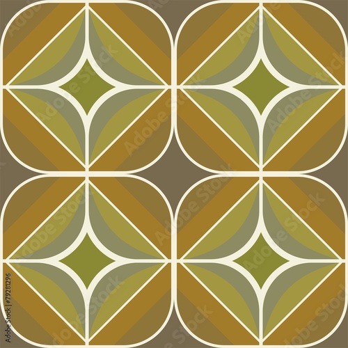 Seamless retro brown and olive background pattern