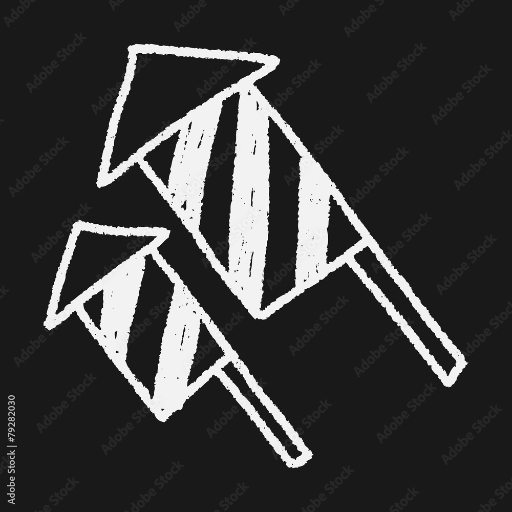 Firecrackers doodle drawing