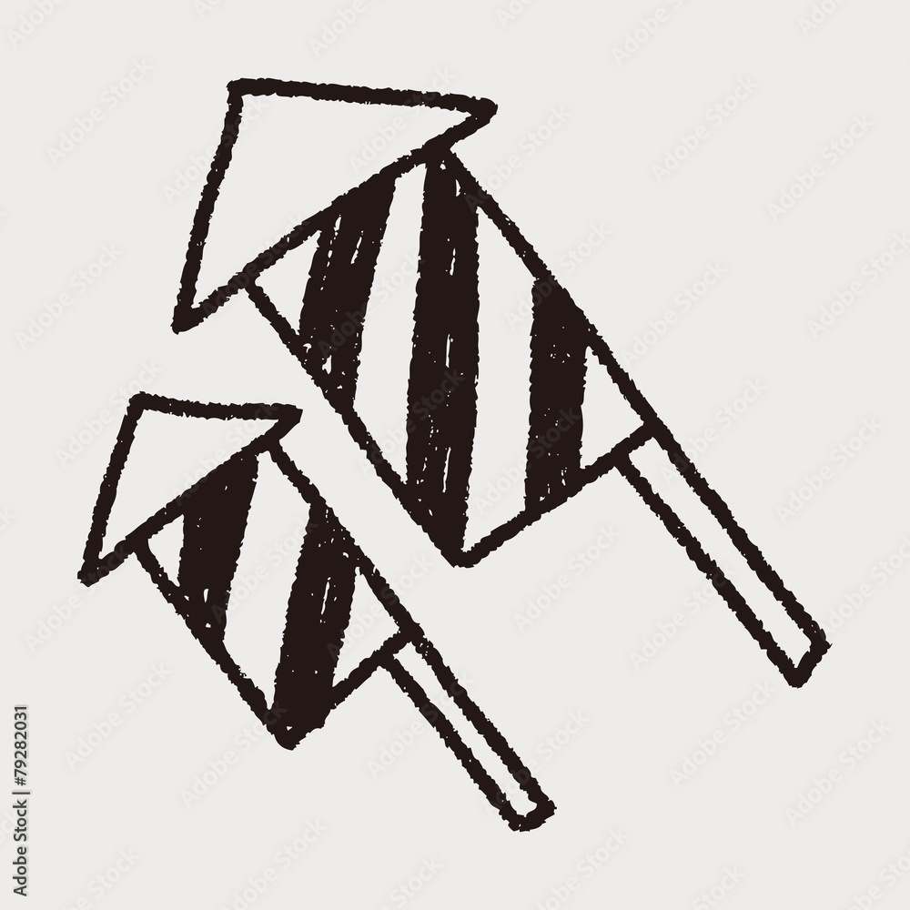 Firecrackers doodle drawing Firecrackers doodle drawing