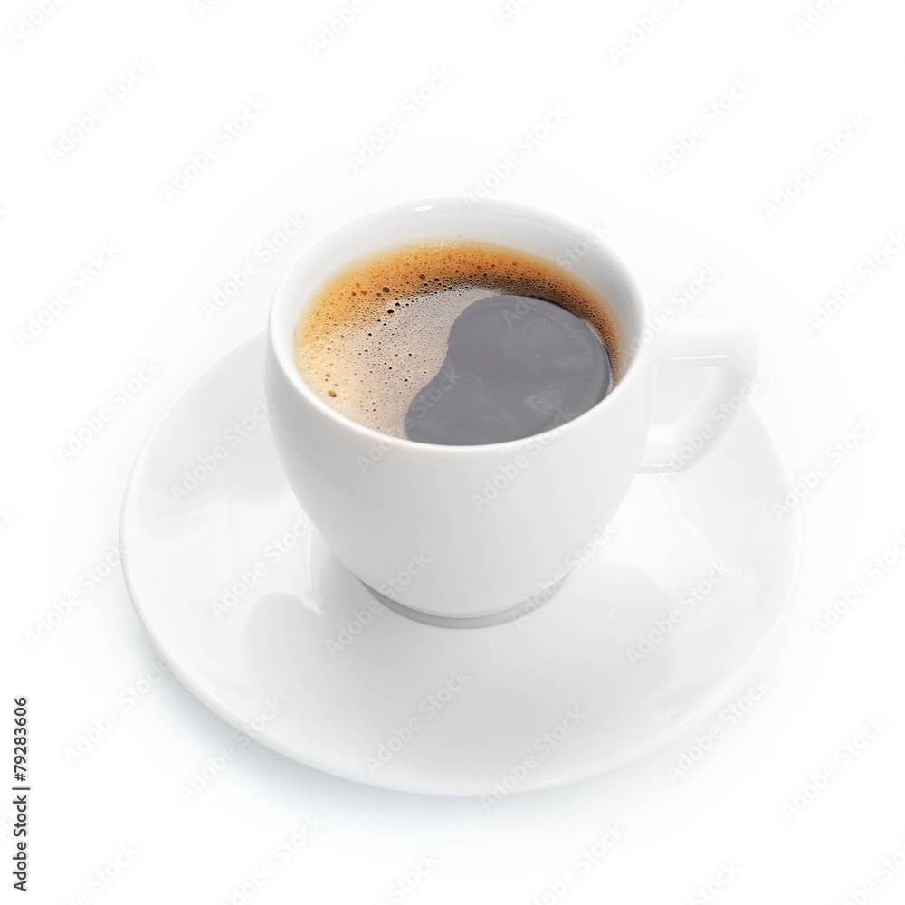 Cup of coffee isolated on white