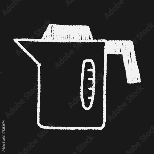 kitchenware hot water bottle doodle drawing