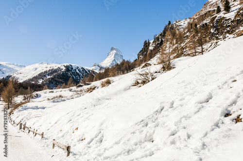 Zermatt, Bergdorf, Walliser Alpen, Winterferien, Schweiz