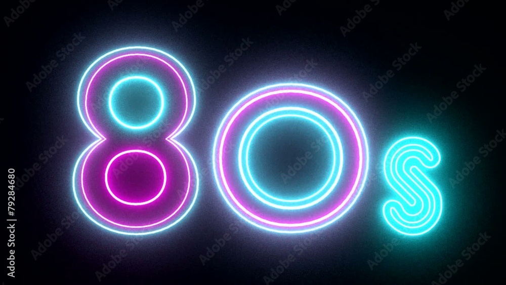80s neon sign lights logo text glowing multicolor 80s neon sign lights logo text glowing multicolor