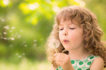 Beautiful child in spring