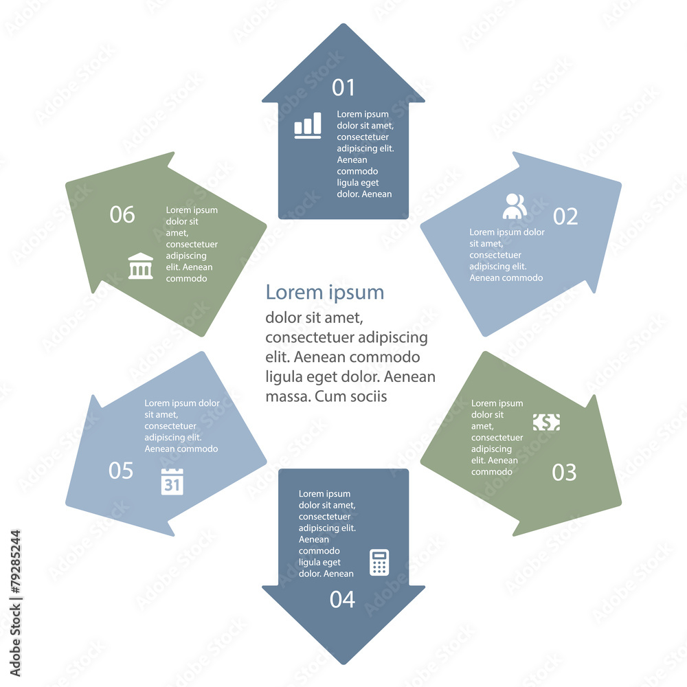 Infographics template with arrows