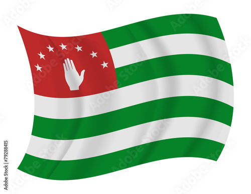 Abkhazia flag waving vector