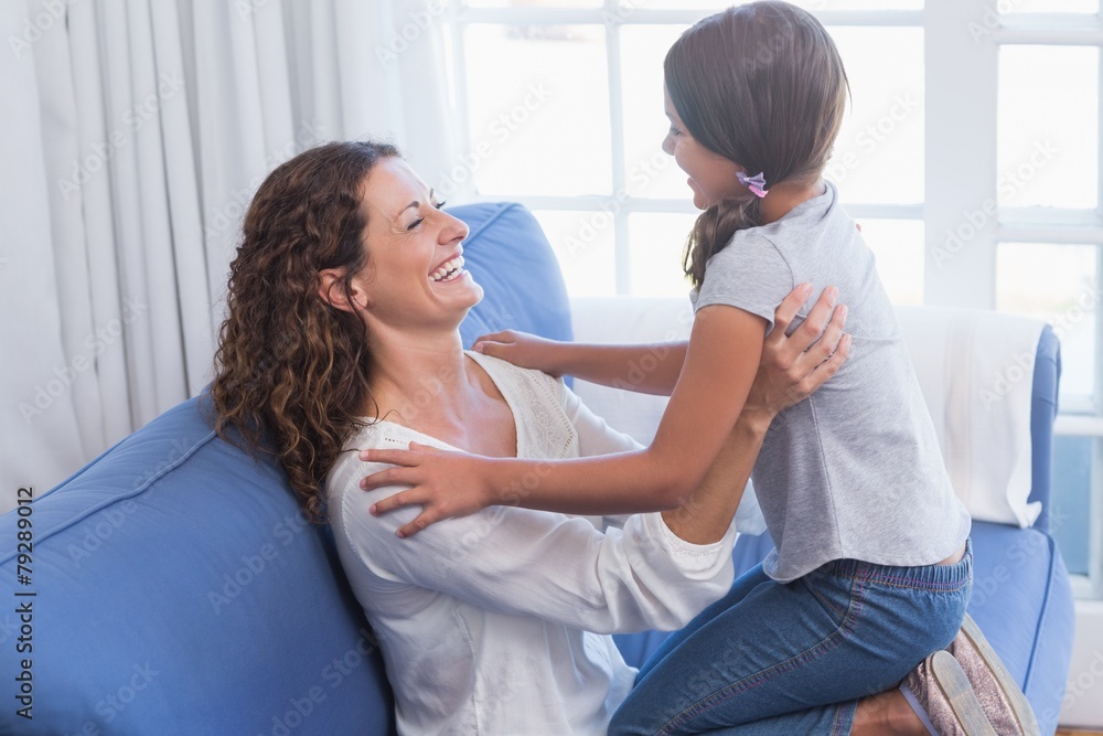 Happy mother and daughter having fun Happy mother and daughter having fun