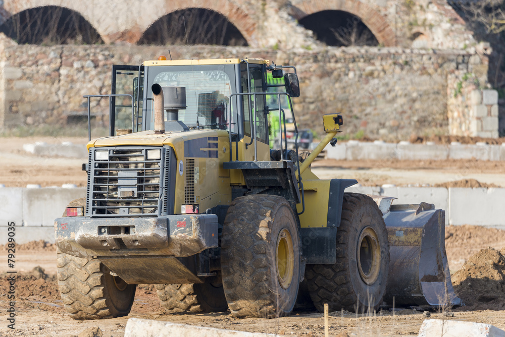 tractor working