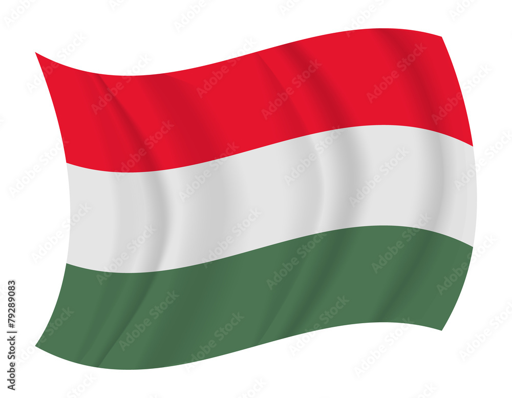 Hungary flag waving vector Hungary flag waving vector