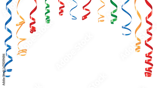 Color decorations ribbons banner