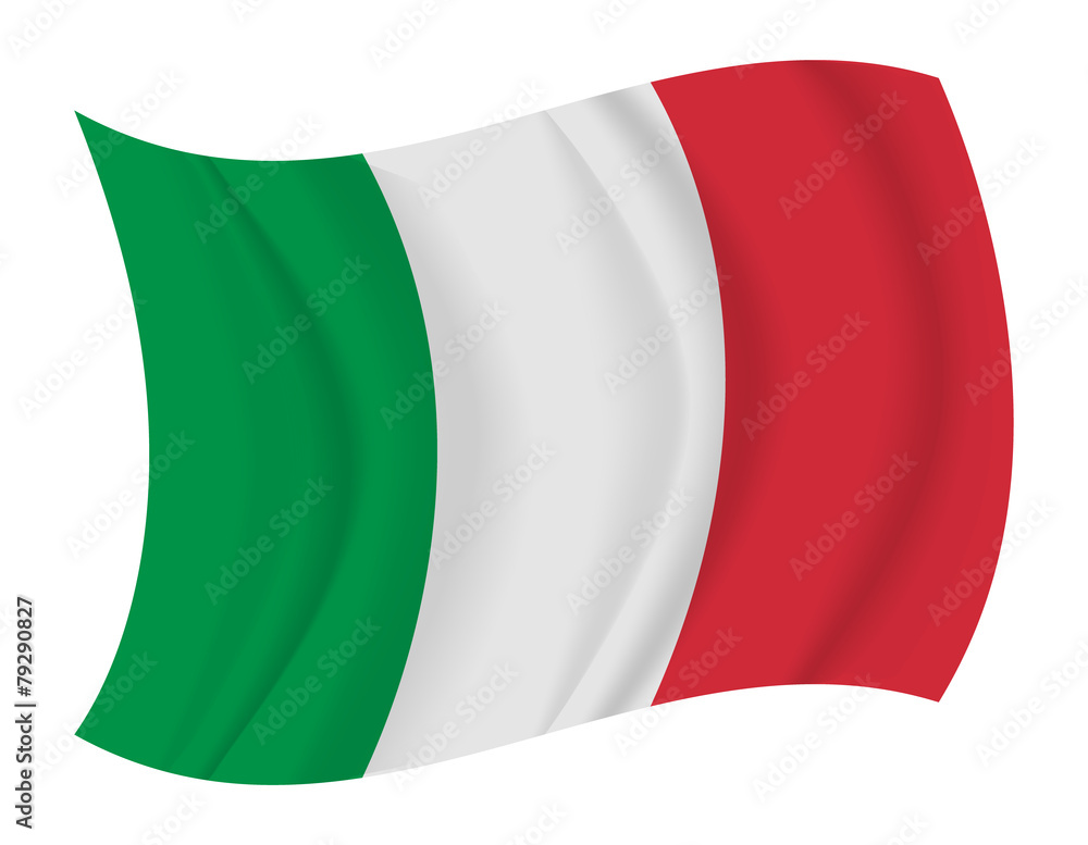 Obraz premium Italy flag waving vector
