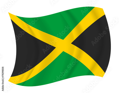 Jamaica flag waving vector