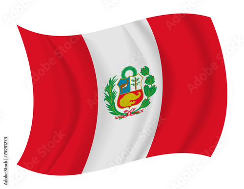Peru flag waving vector