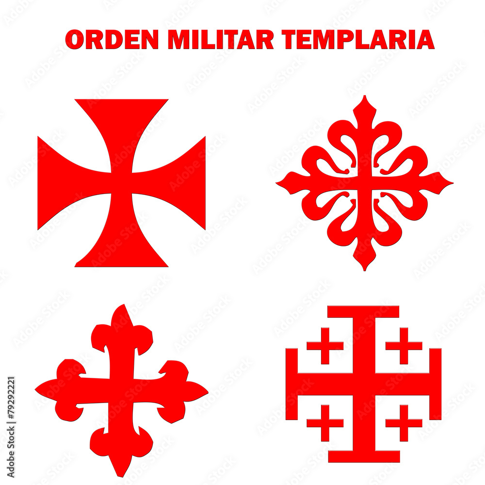 Emblema Orden Militar Caballeros Templarios Stock Illustration | Adobe ...