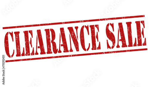 Clearance sale stamp