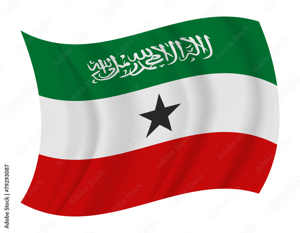 Naklejka premium Somaliland flag waving vector