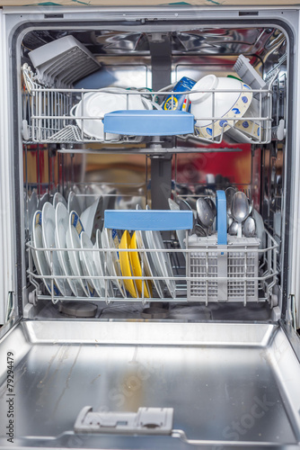 Loaded dishwasher