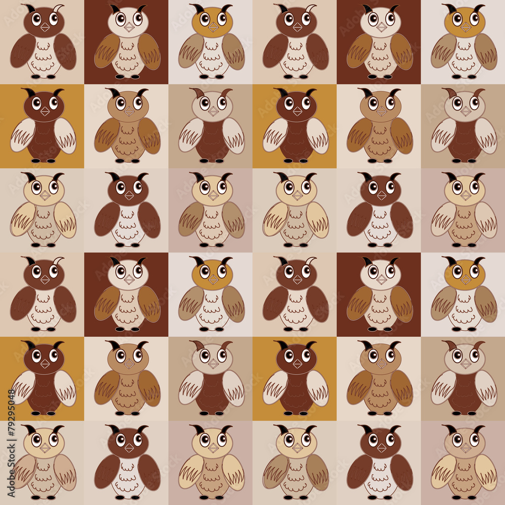 Owl seamless pattern Owl seamless pattern