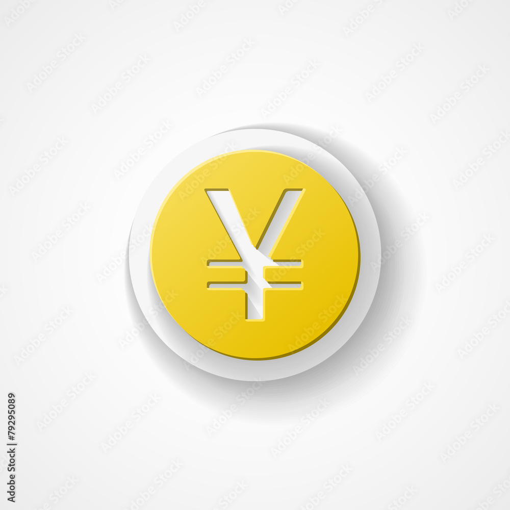 Obraz premium Yuan web icon