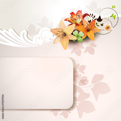 Background with lilies