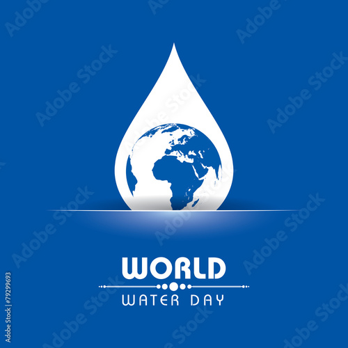 Creative World Water Day Greeting stock vector