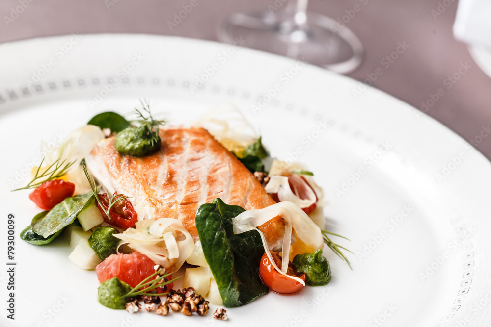 salmon with vegetables salmon with vegetables