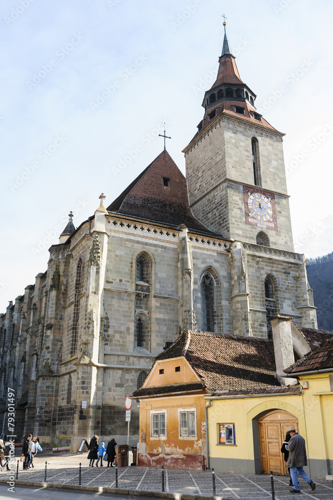 Black Church cathedral in Brasov medieval city, Romania