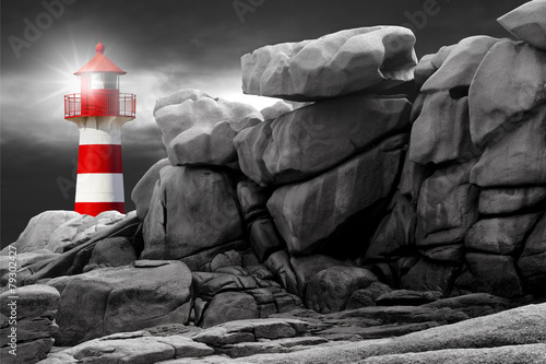 Rot-Weißer Leuchtturm