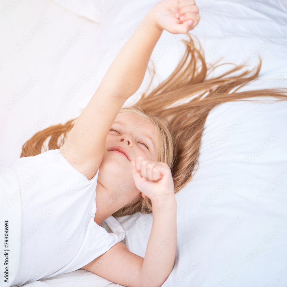 girl lying in white bed girl lying in white bed