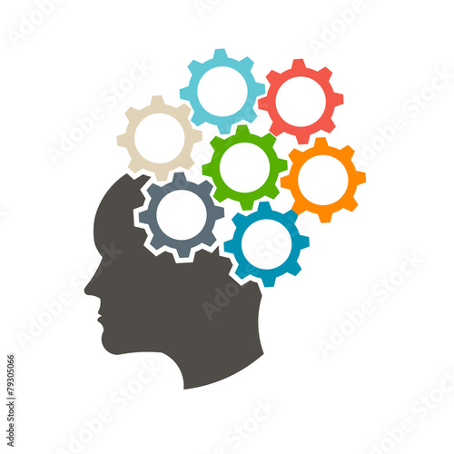Head in gears logo