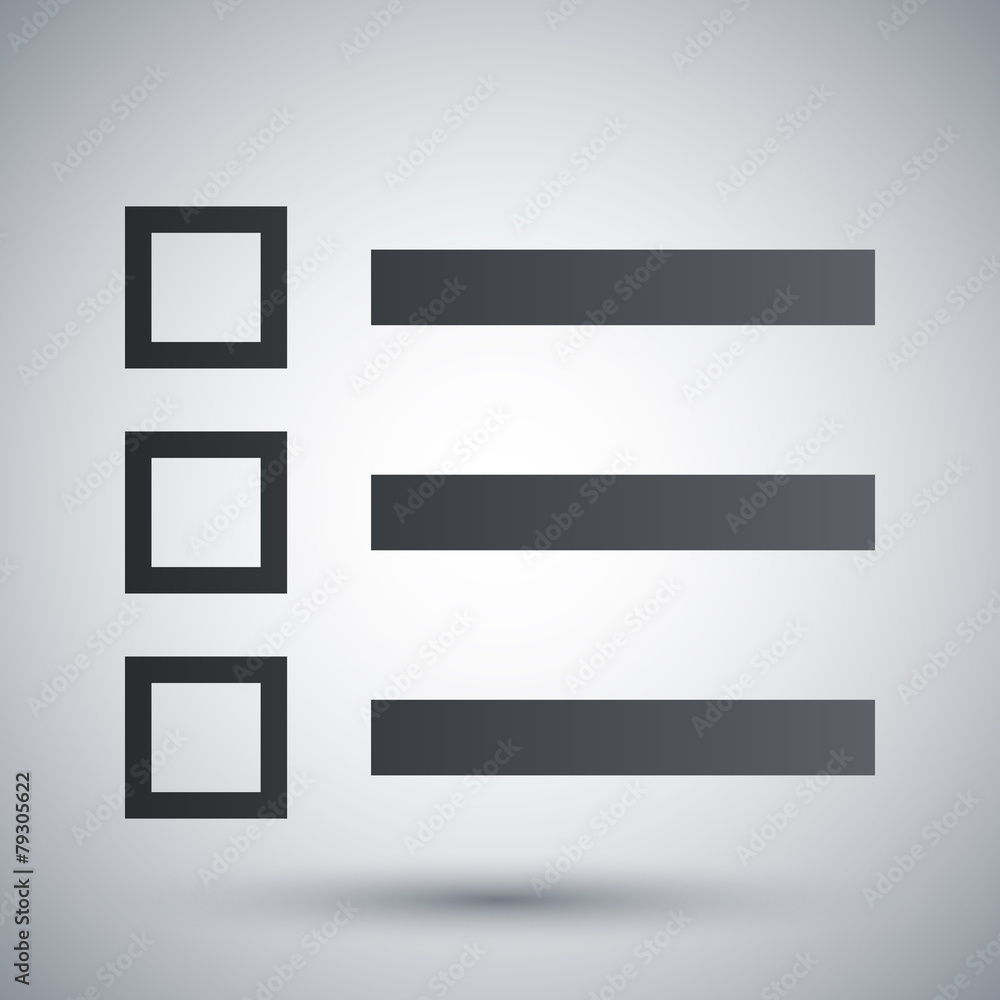 Vector list icon Vector list icon