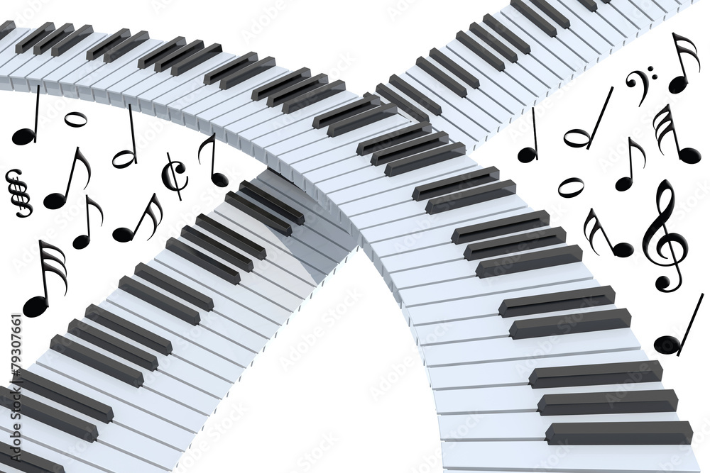 Naklejka premium piano keyboard abstract isolated