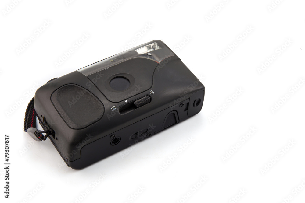 Digital compact photo camera isolated on white background Digital compact photo camera isolated on white background