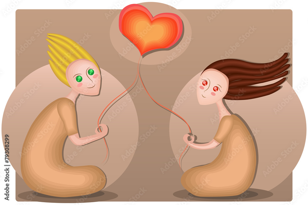 The guy with the girl and heart The guy with the girl and heart