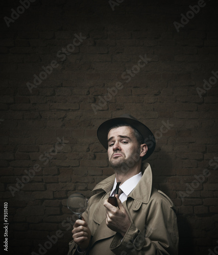 Bilde på lerret Funny vintage investigator