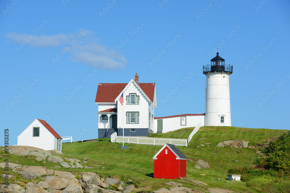 Cape Neddick Lighthouse, Old York Village, Maine Cape Neddick Lighthouse, Old York Village, Maine